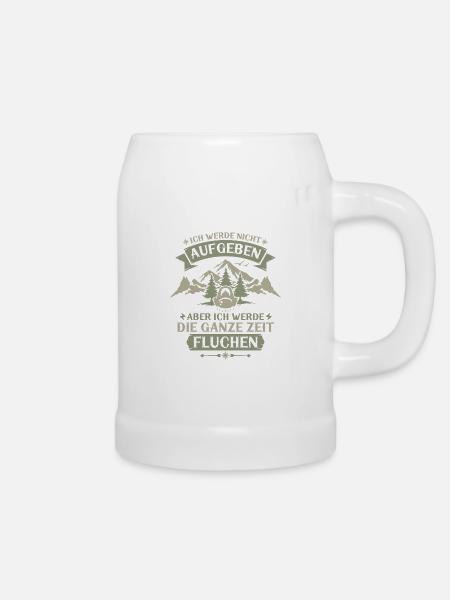 Wandern Wanderspruch - Bierkrug - Weiß