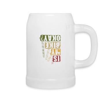 Cadeau de cycliste de vélo de descente VTT - Chope en céramique - blanc - Droite