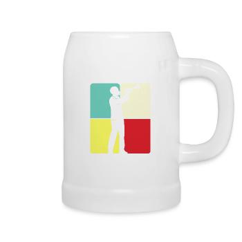 Trumpet trumpet player trumpet player - Beer Mug - white - Right