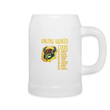 Viking World Tour Vikings Walhalla Odin - Chope en céramique - blanc - Droite