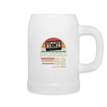 Décembre 1982 Vintage Retro Anniversaire - Chope en céramique - blanc - Droite