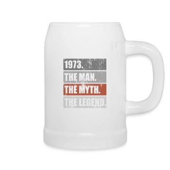 Né en 1973 Homme Mythe Légende Anniversaire - Chope en céramique - blanc - Droite