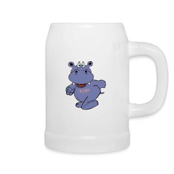 hippo nilperd jeunes enfants enfants bébé heureux - Chope en céramique - blanc - Droite