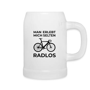 Radlos Fahrrad Geschenk - Bierkrug - Weiß - Rechts