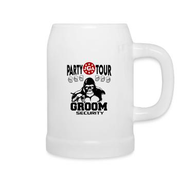 Jga Groom Security Affengeil Party Tour Saufen - Bierkrug - Weiß - Rechts