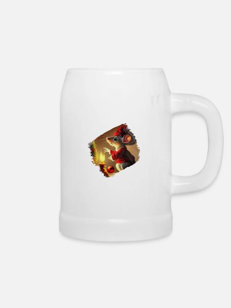 Weihnachtsgeschenk - Bierkrug - Weiß