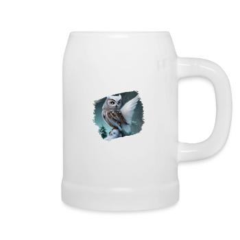 Snowy owl - Beer Mug - white - Right