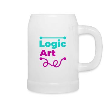 Logique VS art - Chope en céramique - blanc - Droite
