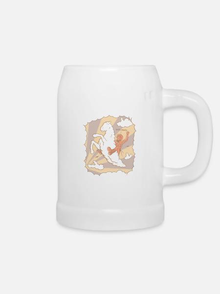 Weit westlich, weit oben - Bierkrug - Weiß