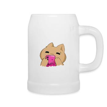 Meow - Bierkrug - Weiß - Rechts