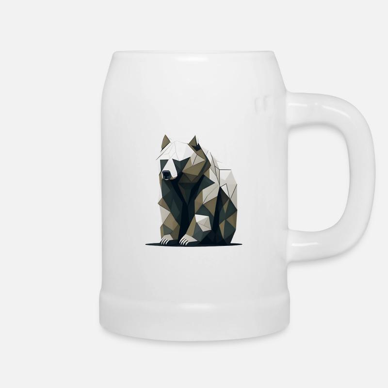 Minimalistischer Bär - Bierkrug - Weiß