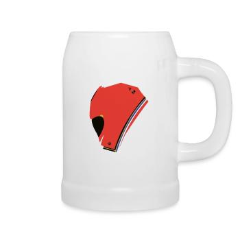 Casque - Chope en céramique - blanc - Droite