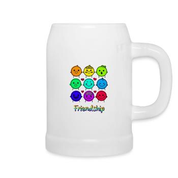 Im Namen der Freundschaft - Bierkrug - Weiß - Rechts
