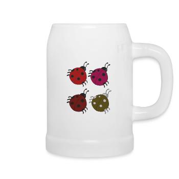 marienkäfer 4er pack - Bierkrug - Weiß - Rechts