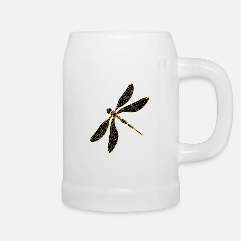 Libelle - Bierkrug - Weiß