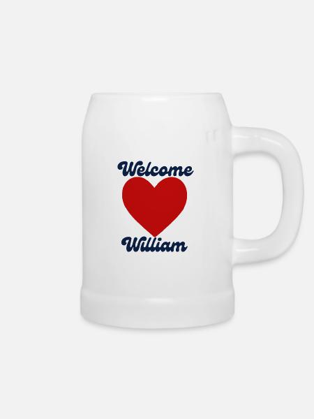 Willkommen William - Bierkrug - Weiß