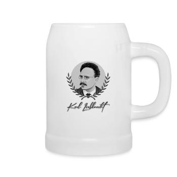 Karl Liebknecht // Illustration - Beer Mug - white - Right