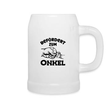 Befördert zum Onkel Du wirst Onkel - Bierkrug - Weiß - Rechts