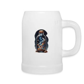 Weltall in Flasche Boho Style Bohemian Streetwear - Bierkrug - Weiß - Rechts