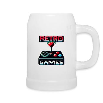 Retro Games Passion - Chope en céramique - blanc - Droite