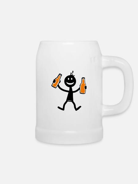 Drinking Bier - Bierkrug - Weiß