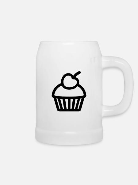 Cupcake - Bierkrug - Weiß