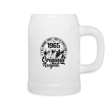 1965 August Original: 59 Years Birthday Gift - Beer Mug - white - Right