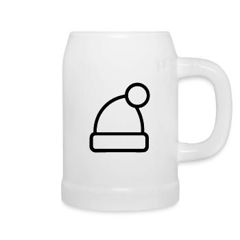 Christmas hat - Beer Mug - white - Right