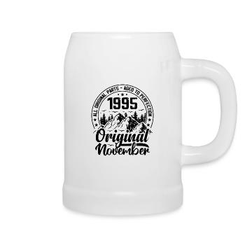 1995 November Original 29 Jahre altes Geburtstagsgeschenk - Bierkrug - Weiß - Rechts