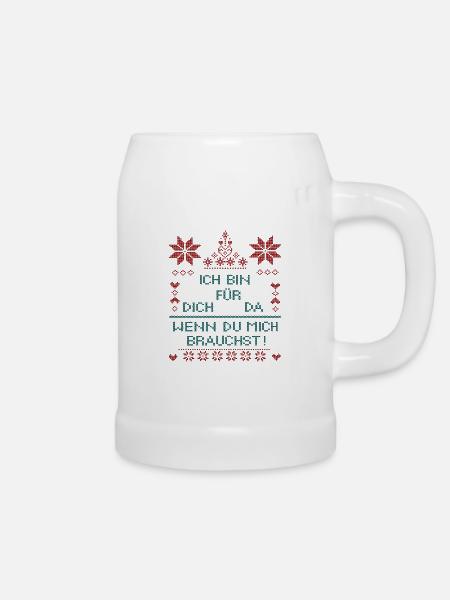 ich bin für dich da - Bierkrug - Weiß