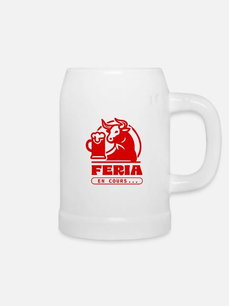 Laufende Feria - Bierkrug - Weiß