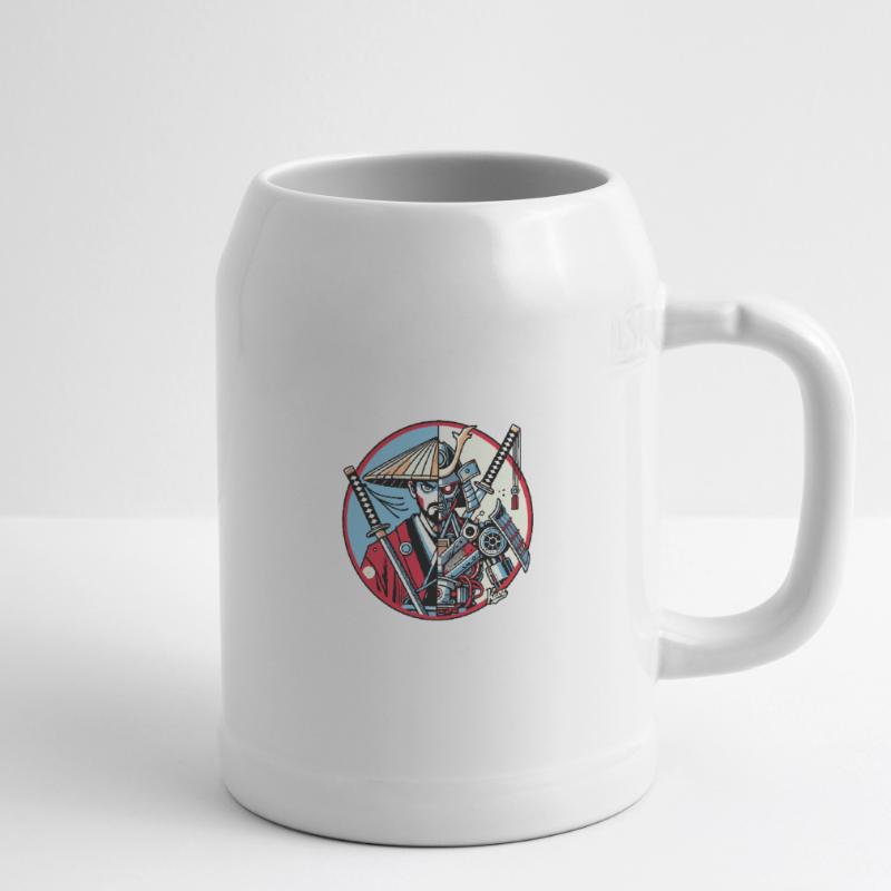 Samurai-Ronin oder Mecha-Shogun Bierkrug