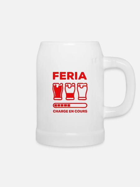 Aperitif feria loading - Bierkrug - Weiß
