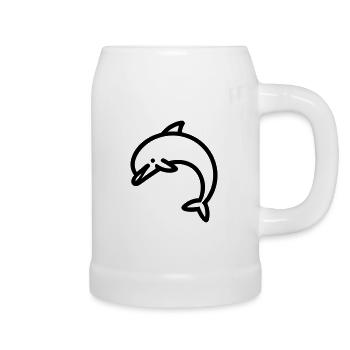 Delfin - Bierkrug - Weiß - Rechts