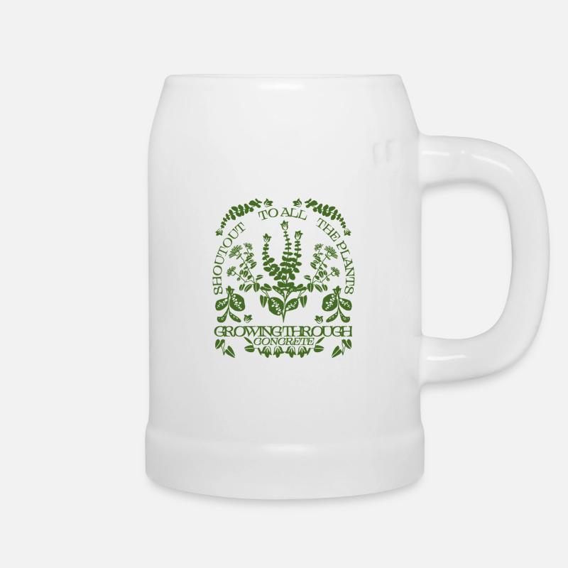 SHOUTOUT TO PLANTS - Beer Mug - white
