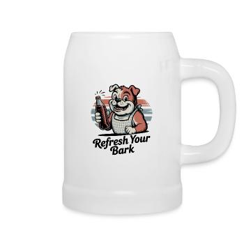 Refresh Your Bark Bulldog - Beer Mug - white - Right