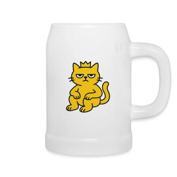 Roi des chats - Chope en céramique - blanc - Droite