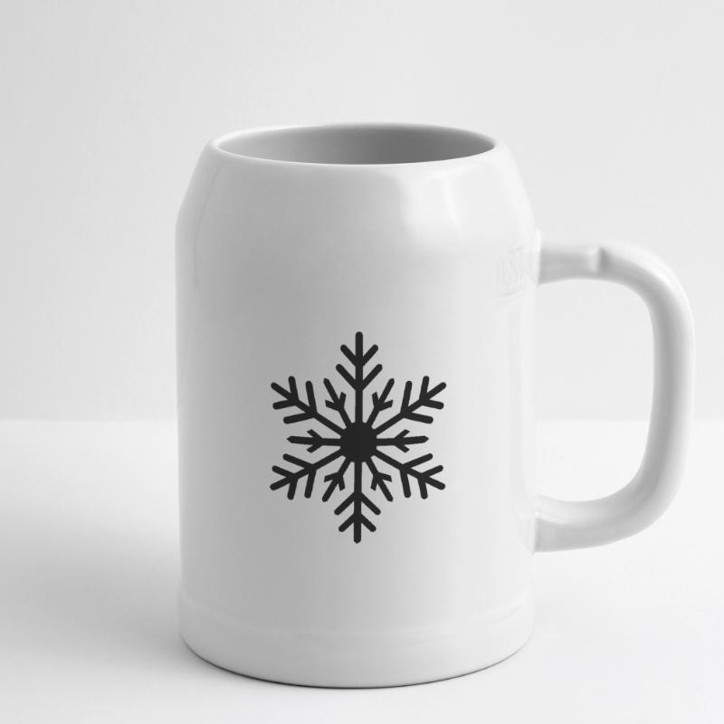 Flocon de neige, cristal de glace, couleur variable Chope en céramique