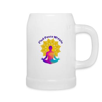 Find a Peace Within Mandala Glow - Beer Mug - white - Right