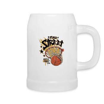 Hustle First Basket-ball de rue - Chope en céramique - blanc - Droite