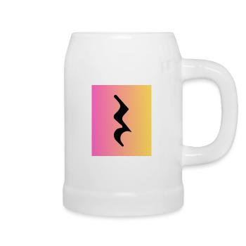 Quart de chambre Signe musical en couleur - Chope en céramique - blanc - Droite