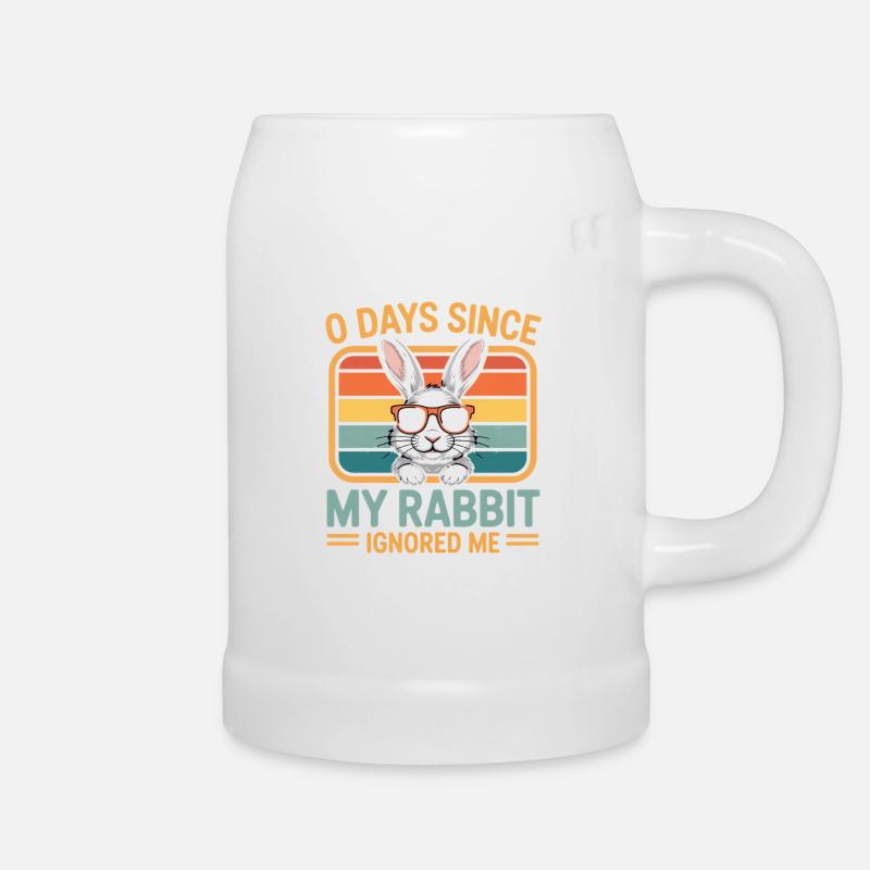 0 jours depuis que mon lapin m’a ignoré Lapin - Chope en céramique - blanc