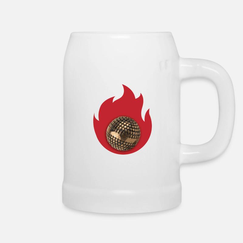 Petanque Fire - Beer Mug - white