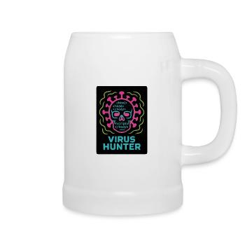Cybersicherheit: Virus Hunter - Bierkrug - Weiß - Rechts