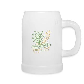 Green Groove DJ Plants - Beer Mug - white - Right