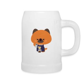 Deutscher Schäferhund-Barista - Bierkrug - Weiß - Rechts