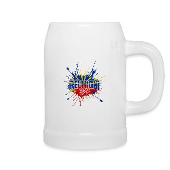 Splash Drapeau Réunion 974 - Chope en céramique - blanc - Droite