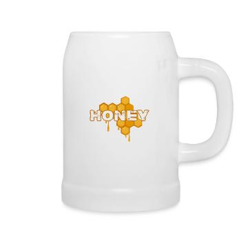 Beekeeper Honey King Honey-Queen Bee Honey - Beer Mug - white - Right