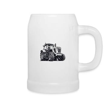 Tractor / Agriculture / Farmer / Field Work - Beer Mug - white - Right