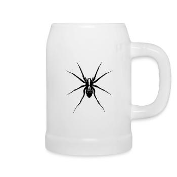 Spinne / Wolfsspinne - Bierkrug - Weiß - Rechts